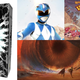 Clockwise from left: The Ratcatcher, Power Rangers Deck-Building Game, Ready, Steady, Worm!, and Dune: Adventures in the Imperium.
